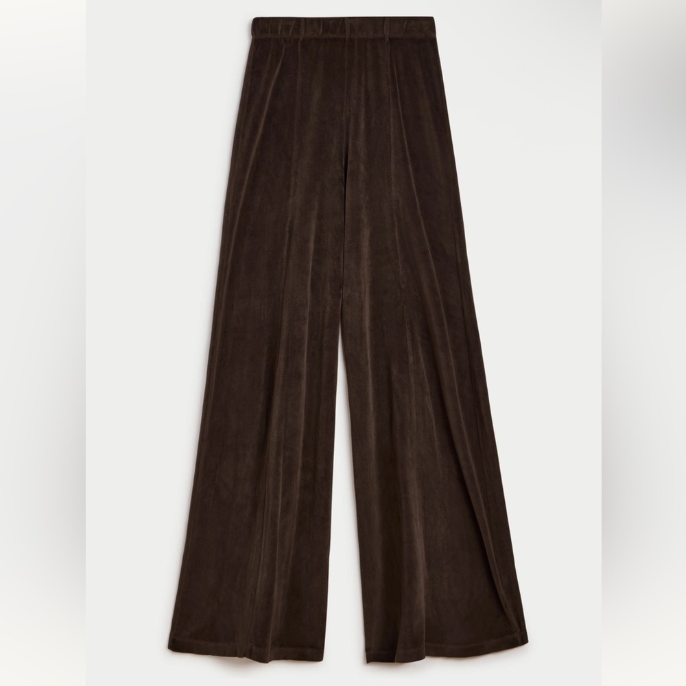 Suzi Kondi Dark Brown Wide-Leg Pants